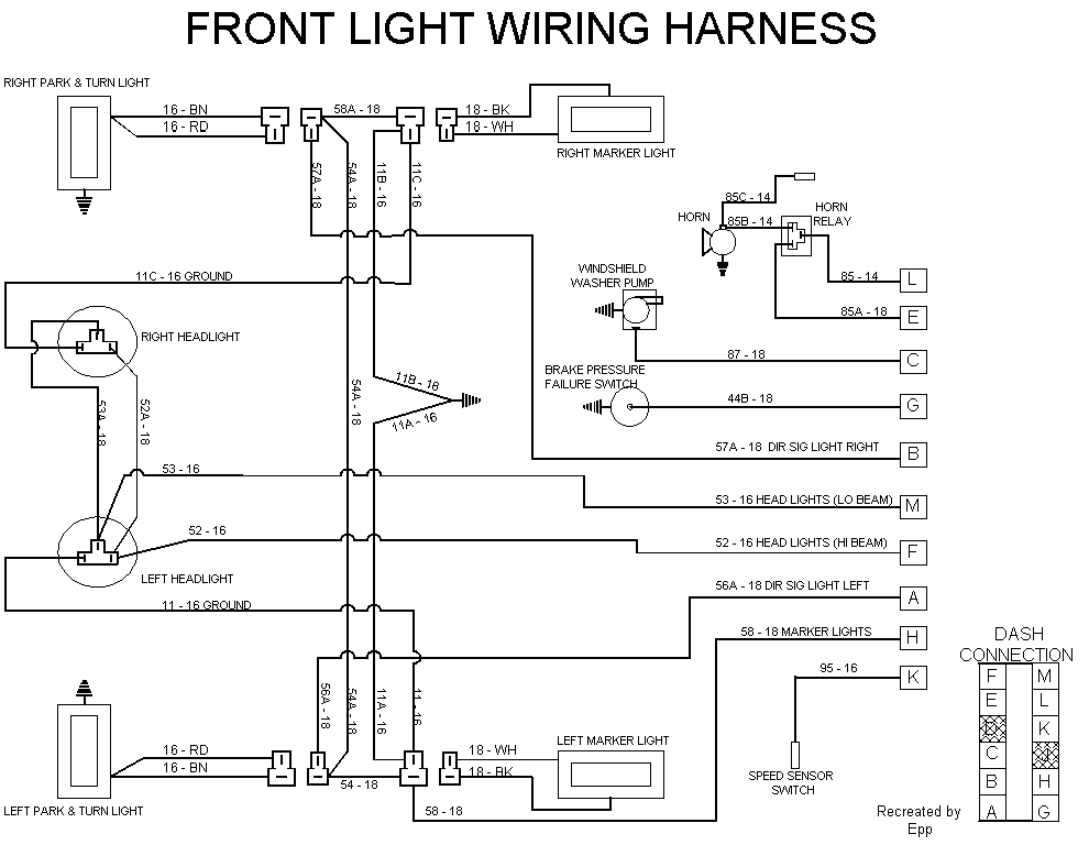 Front Light Wiring Harness Diagram Kb